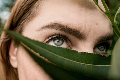 Close-up portrait of woman