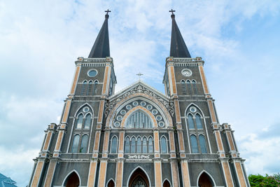 Low angle view of church against sky