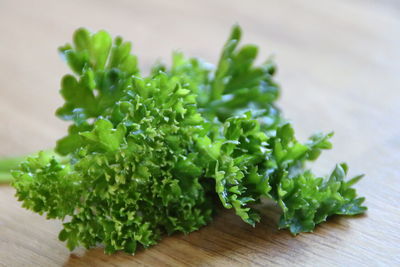 High angle view of chopped vegetables on table