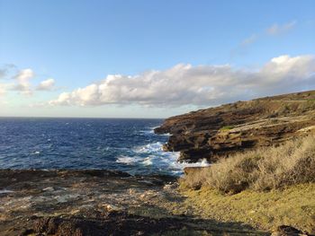 Scenic view of sea against sky