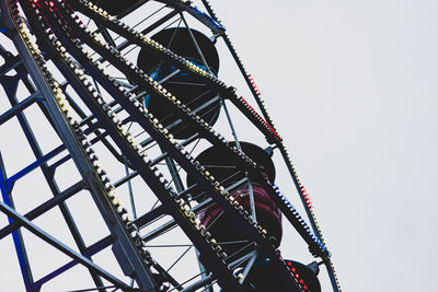 Low angle view of ferris wheel against clear sky