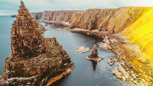 Rock formations in sea