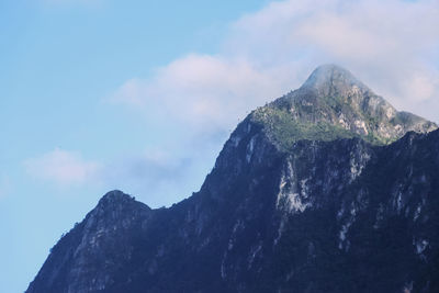 Scenic view of mountain against sky