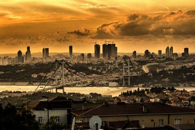 Cityscape at sunset