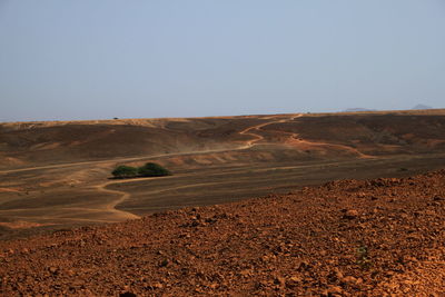 Scenic view of desert against sky