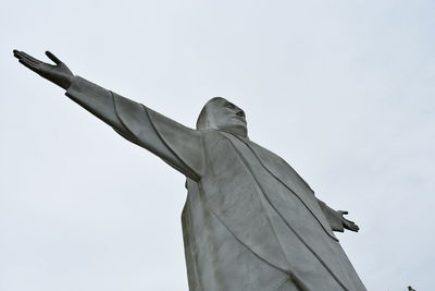 Low angle view of statue against clear sky