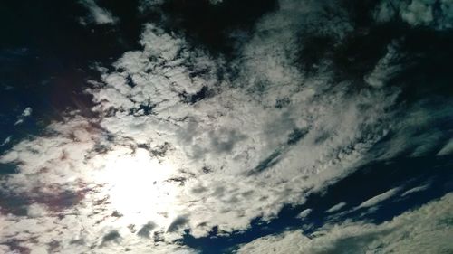 Low angle view of cloudy sky