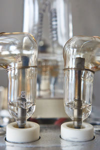 Close-up of wine in glass on table