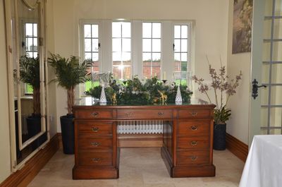 Potted plants on the wall