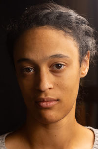 Close-up portrait of young woman