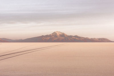 Scenic view of desert against sky