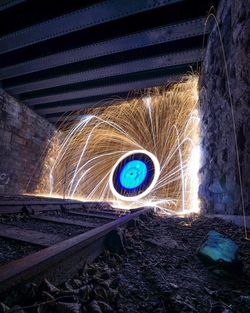 Sparks in tunnel