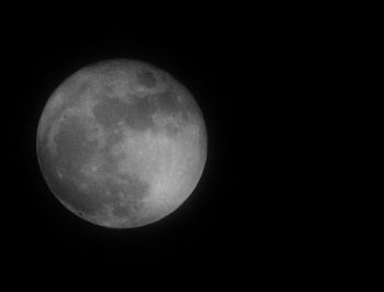 Low angle view of moon in sky