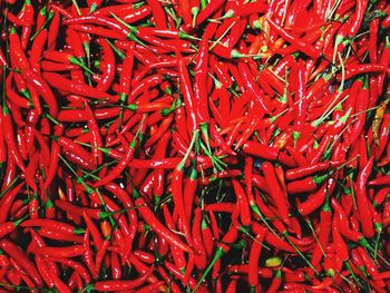 Full frame shot of red chili peppers