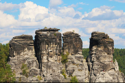 View of rock formations