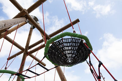 Part of climbing stand at the new play park at umedalen