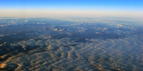 High angle view of landscape against sky