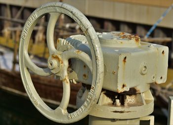 Close-up of machine part