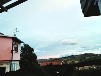 Low angle view of house against sky