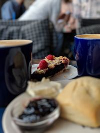 View of cake on table