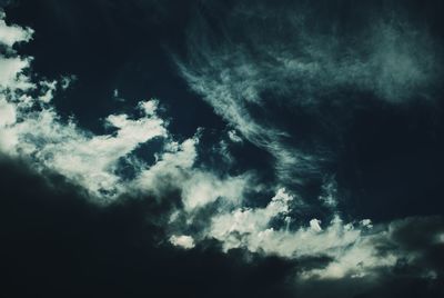 Low angle view of storm clouds in sky