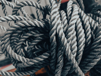 Close-up of rope tied up