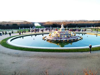 People in park against clear sky