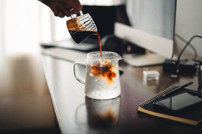 Close-up of drink in glass