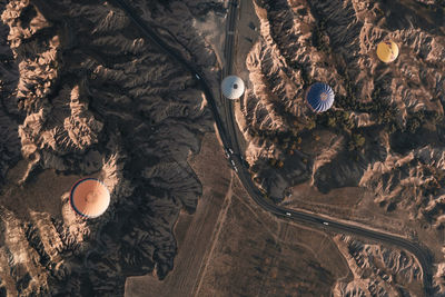 High angle view of trees on landscape