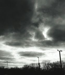 Low angle view of cloudy sky