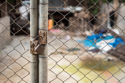 Close-up of chainlink fence