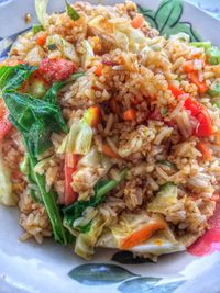 Close-up of seafood in plate