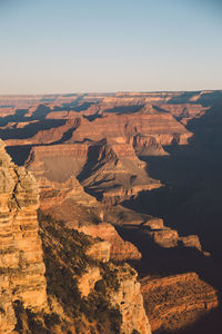 Scenic view of grand canyon national park against clear sky