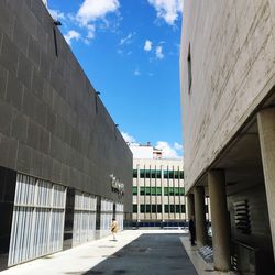 Low angle view of buildings against sky