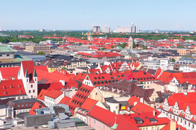 Rooftops of munich . old town of munich germany , view from above