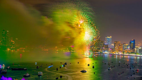 People enjoying at night