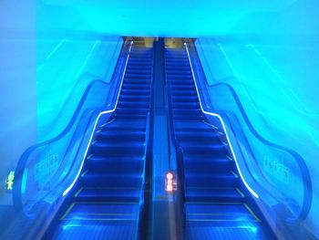 Close-up of escalator