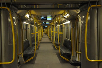 Empty seats in train