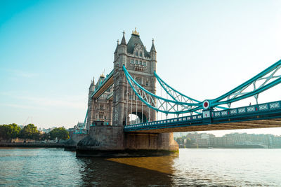 View of bridge over river