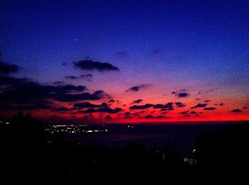 Scenic view of sky at dusk