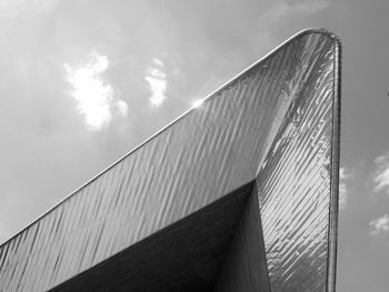 Low angle view of office building against sky