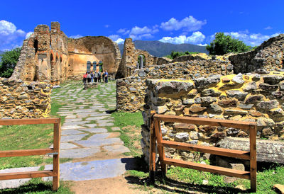 View of old ruins against sky