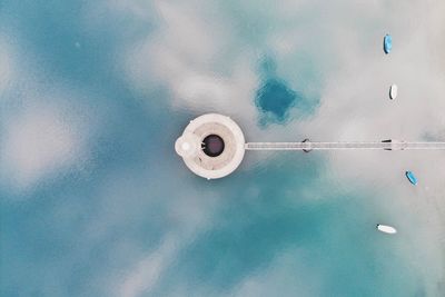 Aerial view of pier