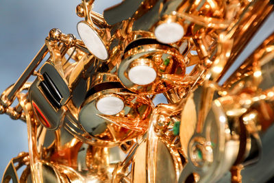 Detail shot of saxophone