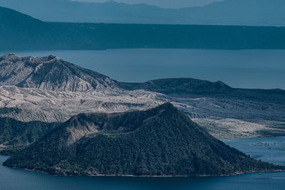 Scenic view of a volcano against sky. 