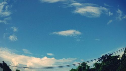 Low angle view of cloudy sky