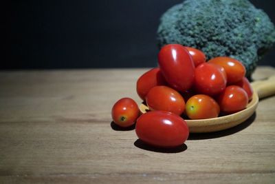 Close-up of tomatoes on table