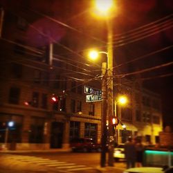 City street at night