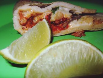 Close-up of seafood in plate