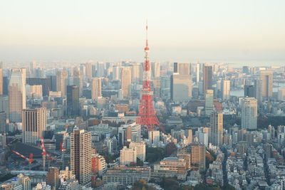 Aerial view of buildings in city